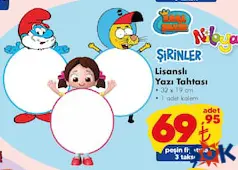 LİSANSLI YAZI TAHTASI 32X19 CM fiyat ve kampanya bilgisi